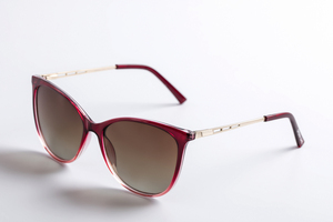 ÓCULOS SOLAR OPERA CHIC FEMININO EM METAL E ACETATO COM DETALHES VERMELHO