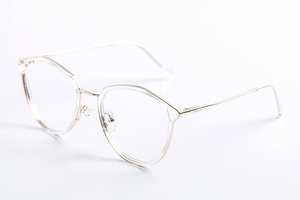 ÓCULOS DE GRAU RIZZ FEMININO ROSÉ EM METAL E ACETATO